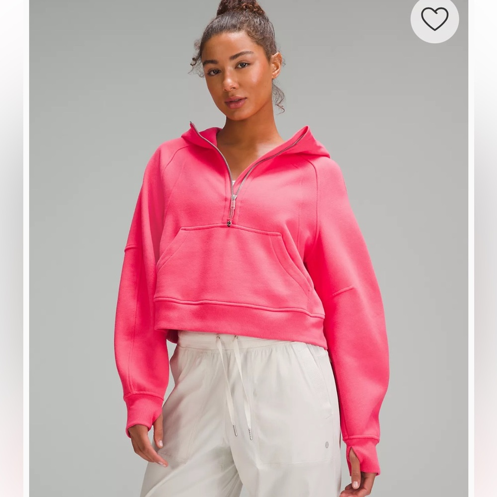NWT Lululemon Oversized Half Zip Scuba Hoodie Jacket Glaze Pink Size XL/XXL - Picture 10 of 10